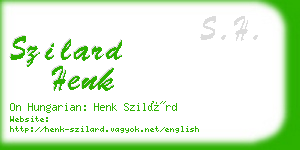 szilard henk business card